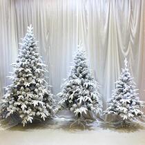 Falling Snow Christmas Tree 1 8 m 2 m Flocking Christmas Tree PE Christmas Tree Flocking Snowflake Christmas Tree Christmas Decorations