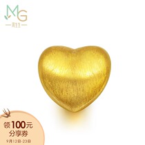Zhou Shengsheng bracelet hard gold female Charme beaded heart type transfer bead pendant 81322C hard Gold