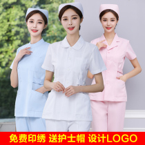 White coat nurse suit Long-sleeved female two-piece winter thick split suit Long-sleeved female doctor suit short doppelganger