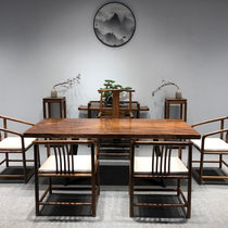 Simple black walnut wood Big Board tea table ocan log big board table ebony desk ebony desk table