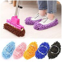 Lazy rag mop floor wipe Slipper cover removable mop shoes mute water absorbent removable foot mop slippers