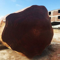 Bahua Solid Wood Large Board Tea Table Okan Whole Log Black Sandalwood Office Tea Table Zen Willpeach Wood Minima New Chinese