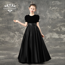 Female Big Boy fashion evening dress host dress Princess dress spring and summer violin performance clothing piano performance dress