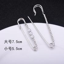 Original Exquisite Zircon Sweater Cardigan Big Pin Female Personality Coat Shiny Button Fixed Clothes