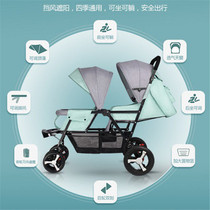 shuang ren che stroller portable child red minimalist twin tandem stroller small may zuo tang
