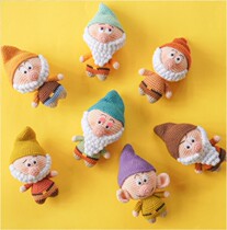 Crochet illustration (seven dwarfs)wool hand-woven doll tutorial without video Non-finished product