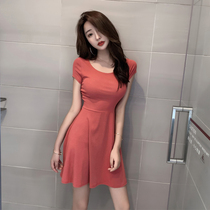 2021 new summer dress Western atmosphere age French temperament slim skirt can salt sweet careful machine sexy dress