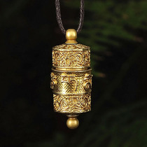 At the end of the year the promotion of Tibetan style copper six-character mantra tube gawbox pendant