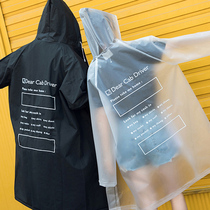 Transparent raincoat male long full body rainstorm female poncho student single adult male adult man portable