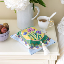 Fanju attitude Iris European American car tissue box Living room coffee table Tissue set Tissue bag pumping paper box set