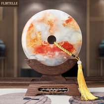 Lucky Natural Jade Safe Buckle Decoration New Home Relocation Gift Living Room Wine Cabinet Decoration Craft Decoration