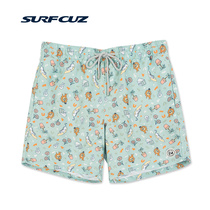 surfcuz summer mens shorts cartoon quick-drying beach pants mens loose size mens swimming trunks water park