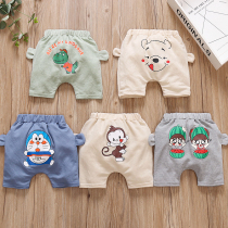 Baby large pp pants shorts summer fit boy baby girl casual children 1-2-year-old thin pants ice silk cotton linen hot pants 3