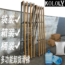 Unpowered unloading deviner bag box Transfer fluent bar galvanized roller chute carrying pulley lower stock folding slide