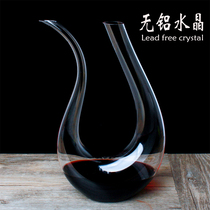 Crystal glass strip decanter household lead-free thick wine dispenser red wine dispenser red wine bottle European wine bottle