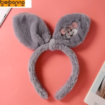 Wash hair with simple versatile hair hoop Women wide side pressure hair cute hair hair band Net red headband female Korean sweet