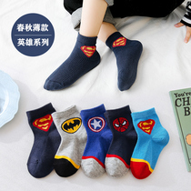 Childrens socks summer thin boys cotton girls cartoon socks baby spring and autumn boys breathable mesh socks summer