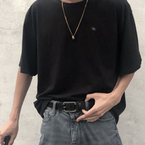 Ins Hong Kong style cool belt mens trendy young people students Korean version of the all-match simple pants belt female Korean personality black