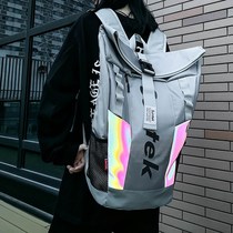 Book Bag Mens shoulder bag college students fashion trend reflective personality large capacity mens fashion brand sports backpack women
