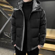 Mens jacket 2021 new autumn and winter cotton coat Korean version of the trend brand quilted jacket tooling down cotton bread clothing
