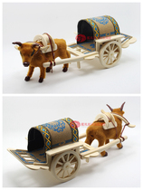 Mongolian Lele car model grassland Lele car Mongolian characteristics ornaments Cattle pull car decoration Inner Mongolia crafts