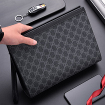 Hong Kong mens new hand grab bag casual handbag large capacity clip handbag handbag fashion carry bag wave