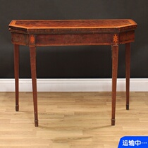 Old Western European antique furniture British second-hand flip game table European collection leisure side table