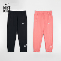 Nike Nike Official Big Boy (girl) long pants new Methodist fur collar casual little flowers DM8220
