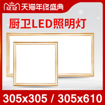 Character size integrated ceiling LED light 305 x305 * 610 applicable kitchen toilet 30 5x61 flat light