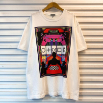 LIFE CAVEMBPT C E Tide Cards Day Series Street Teleprint Machine Printed Loose Round Collar Couple Short Sleeve T-shirt