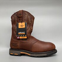 41 5 42 44 Waterproof steel head top layer cowhide Goodyear sleeve riding boots mens shoes