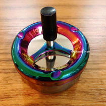Wheel ashtray portable ashtray colorful metal ashtray press rotating ashtray car ashtray