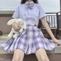 (Taro cake) Rabbit Yoshimi JK uniform dress cute soft girl college wind plexigree skirt high waist display slim fit half body dress