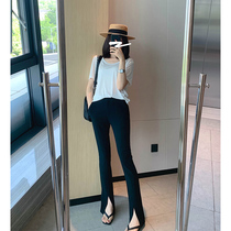 Man Yan Liu Japan imported three acetic acid 2021 spring and summer new suit pants micro Lama pants