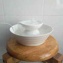 Homemade DIY ceramic inclined round bowl leaking mouth water guide liner pet kitty Automatic drinking basin Drinking water dispenser spare parts