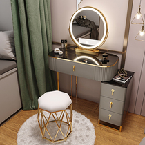 Nordic light luxury dressing table modern simple Net red ins dressing table with lamp bedroom small apartment storage cabinet