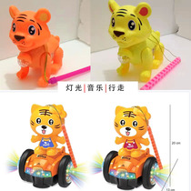New Years new little tiger childrens lanterns toys handheld electric luminous music plastic universal cartoon Lantern Festival