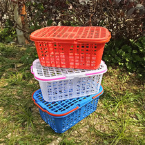 10 Jin 12 Jin square basket fruit garden picking basket Strawberry Basket plastic portable vegetable basket disposable Bayberry Blue