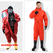 Fully enclosed heavy-duty chemical-proof clothing one-piece acid-alkali-resistant liquid ammonia light fire protection clothing