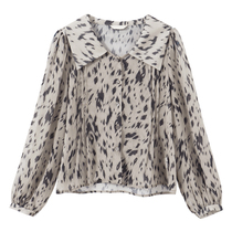 Pregnant women shirt autumn fashion wear doll collar autumn coat 2021 new spring and autumn shirt long sleeve loose tide