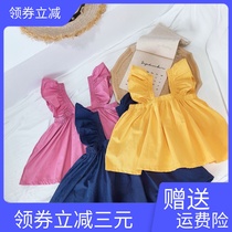 Girls vest elastic suspender doll shirt top 21 summer new foreign trade childrens clothing generation hair 3-8 years old summer Korean