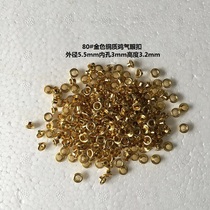 80# Golden Copper corns gas-and-eye rivet fastener outer diameter 5 5mm * diameter 3mm * height 3 3mm