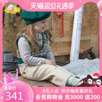 moimoln little cloud childrens clothing 2021 autumn new female baby V collar sleeveless vest foreign-style printed vest