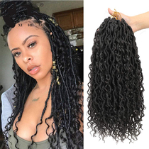 18 Goddess curly faux locs crochet braids hairs extensions