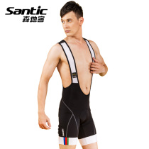 Santic forest guest summer riding clothes with pants bicycle riding clothes suspenders shorts mens Shutu second generation