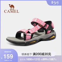 Camel outdoor shoes womens 2021 spring and summer new casual outdoor sandals women non-slip wear-resistant velcro beach shoes