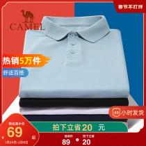 Camel men's polo shirt men's short sleeve thin 2021 summer business casual solid color lapel t-shirt top