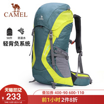 Camel outdoor mountaineering bag camping hiking backpack large capacity anti-splash breathable professional mountaineering backpack