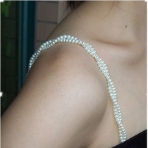 New temperament elastic pearl shoulder strap adjustable chest strap bra underwear strap bra underwear belt