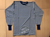 Knitted long-sleeved shirt Wuhan Yiling sea soul shirt blue and white underwear retro costume
